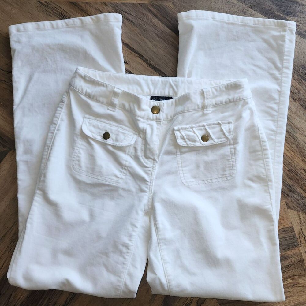 Vintage Y2K Style & Co. White Patch Pocket Bootcut Pants Sz 4